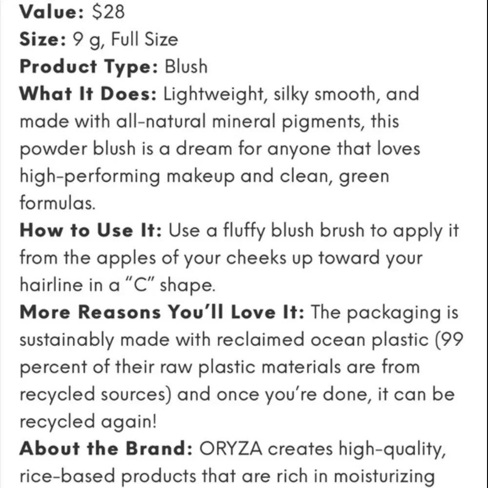 ORYZA Ombre' Blush in *South Beach*